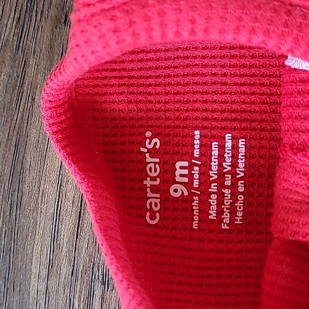 Carter's Christmas Outfit w/ Dress & Leggings, Size 9m, Red, White, Mist… - Picture 5 of 7